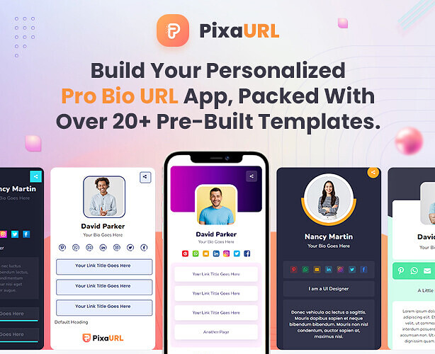 PixaURL - Run Your Own SaaS Platform for Building Bio URL , Mini Sites, Digital Cards - 3