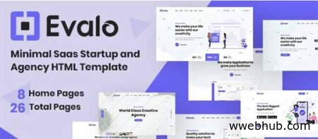 Evalo v1.0 - Minimal SaaS Startup & Agency Html Template