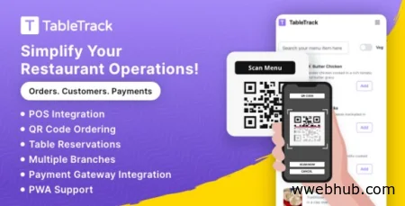 TableTrack v1.2.38 free– The Complete SaaS Restaurant Management Solution Script