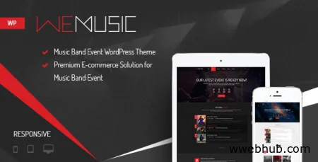 WeMusic v1.9.2 - Music Band Event WordPress Theme