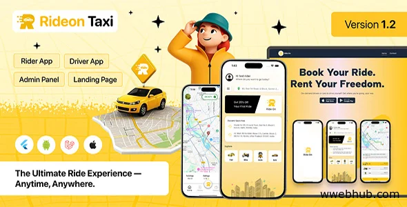 RideOn Taxi v1.2 – Complete Taxi Booking Solution