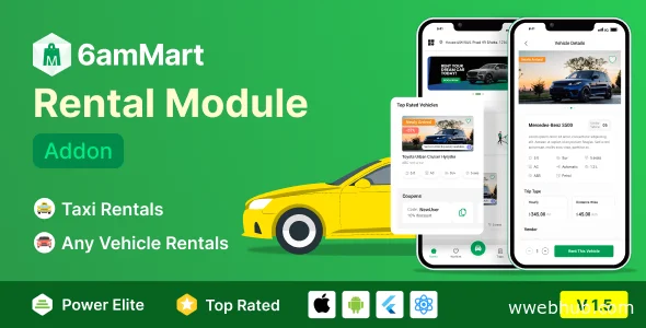 6amMart Car Rental Module Addon v1.5