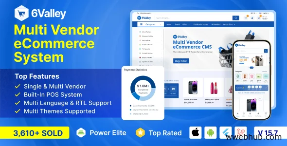 6valley v15.7 - Multi-Vendor E-commerce - Complete eCommerce Mobile App, Web, Seller and Admin Panel - nulled
